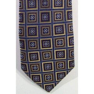 Men's Jos. A. Bank Reserve Silk Neck Tie, Blue, Gold Squares